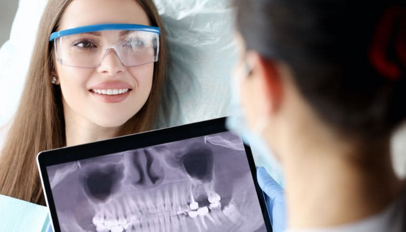 Ocala, FL woman receiving digital dental x-rays