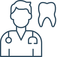 graphic of dentist with tooth