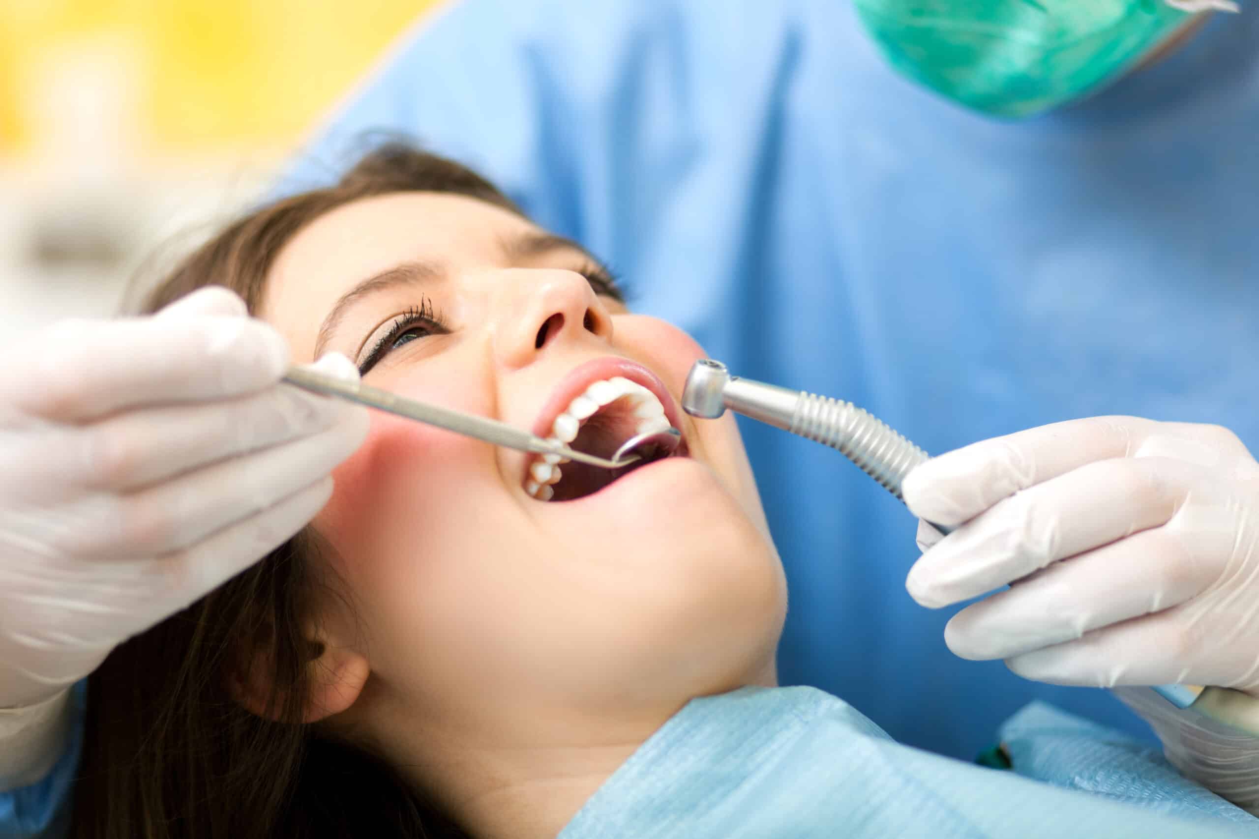 female patient undergoing preventive dental care in Ocala